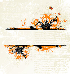 Image showing Grunge flower background