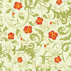 Image showing Floral seamless pattern, vector