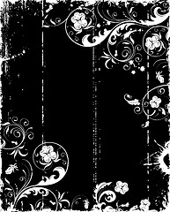 Image showing Grunge flower frame