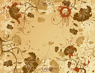 Image showing Abstract grunge flower background