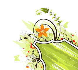 Image showing Grunge flower background