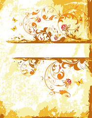 Image showing Grunge flower background