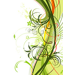 Image showing Grunge flower background