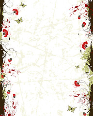 Image showing Grunge flower background