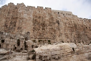 Image showing jerusalem old city walls