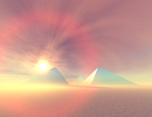 Image showing BLUE PYRAMIDS