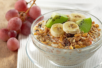 Image showing muesli with fresh fruits