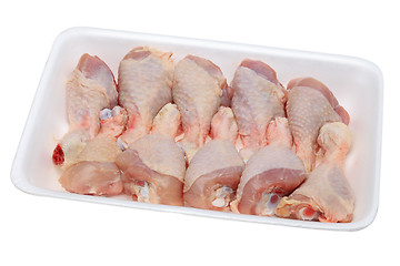 Image showing Raw chicken drumsticks