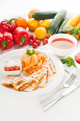 Image showing original Mexican quesadilla de pollo