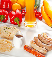 Image showing selection of all main type of german wurstel saussages