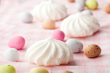 Image showing Easter candy and meringue