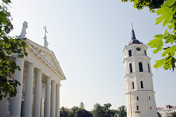 Image showing Religious Cathedral fragment and bell tower.