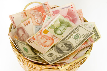 Image showing Basket of currencies