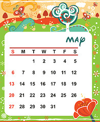 Image showing Decorative Frame for calendar - May