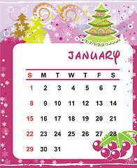 Image showing Decorative Frame for calendar - January