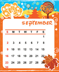 Image showing Decorative Frame for calendar - September