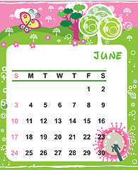 Image showing Decorative Frame for calendar - June