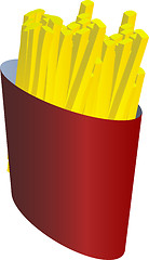 Image showing French fries illustration