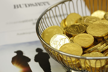 Image showing Basket of gold