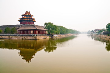 Image showing Moat outside foridden city in Beijin