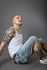 Image showing man with tattoos