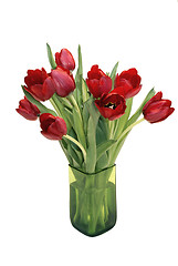 Image showing Red Tulips