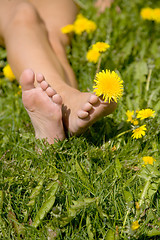 Image showing Woman spending summerday