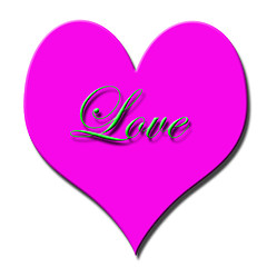 Image showing love pink heart