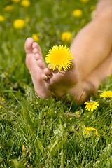 Image showing Woman spending summerday