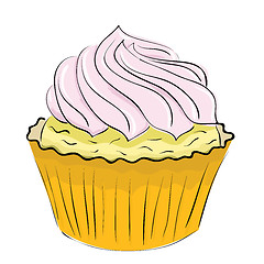 Image showing cake with cream