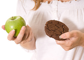 Image showing apple and cookie