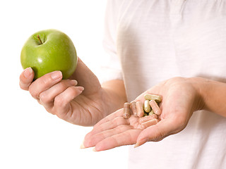 Image showing apple and vitamins