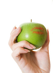 Image showing apple kiss