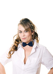Image showing white shirt and bow tie