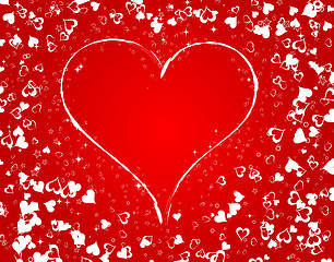 Image showing Valentines Day background with hearts