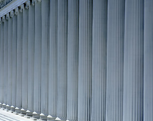 Image showing Roman style columns in line