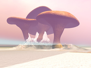 Image showing GIANT MUSHROOMS