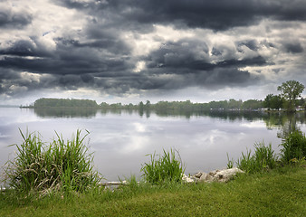 Image showing Lake And Dramatic Sky