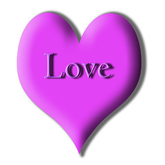 Image showing love pinkheart