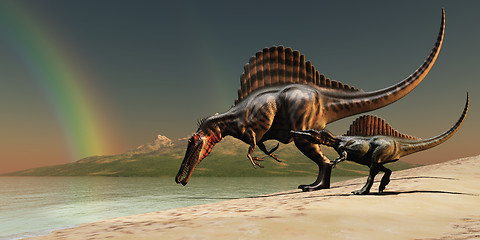 Image showing Spinosaurus Rainbow