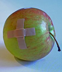 Image showing bandage apple