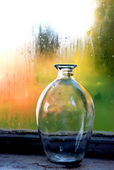 Image showing Antique glassy bottle 