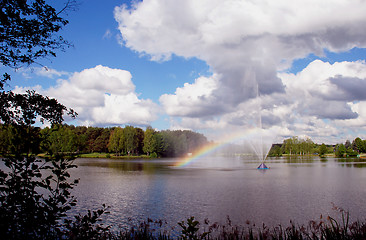 Image showing Fountain rainbow 
