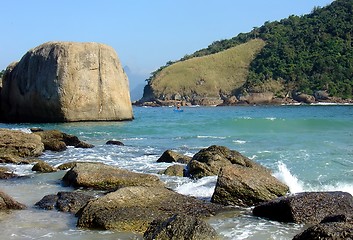 Image showing Rocks on the beach