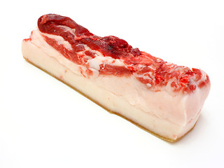 Image showing The big piece of fresh fat 