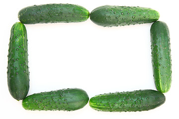 Image showing Cucumbers isolated on white background