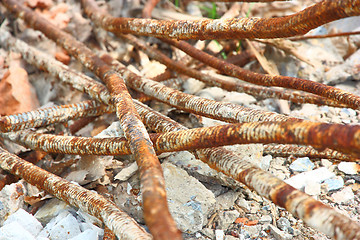 Image showing Rusty Steel building armature