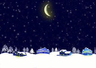 Image showing Christmas night