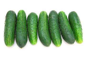 Image showing Cucumbers isolated on white background