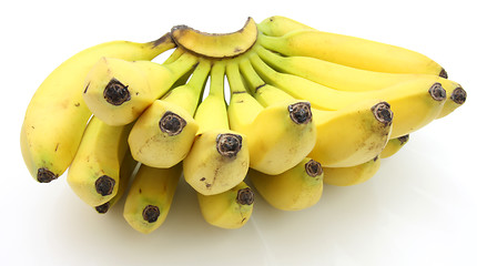 Image showing Bunch of bananas isolated on white background